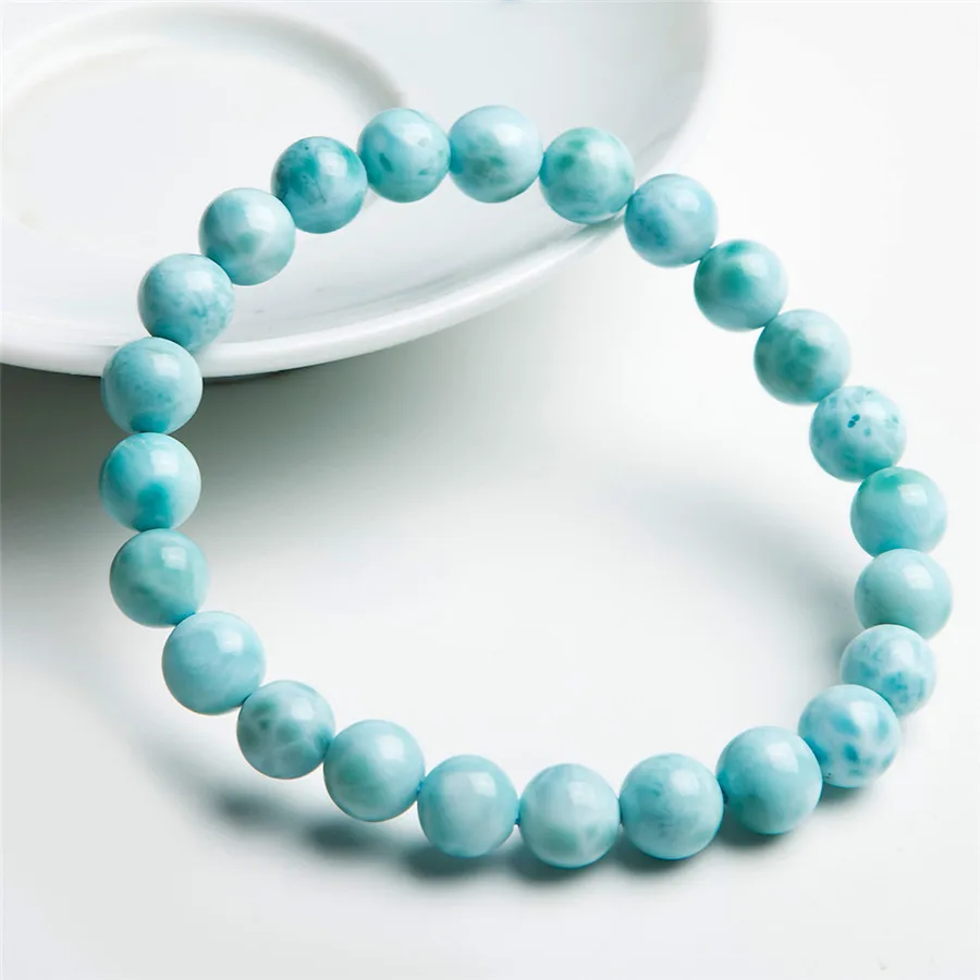Новинка 2018 оптовая продажа натуральный Ларимар браслеты из натурального камня