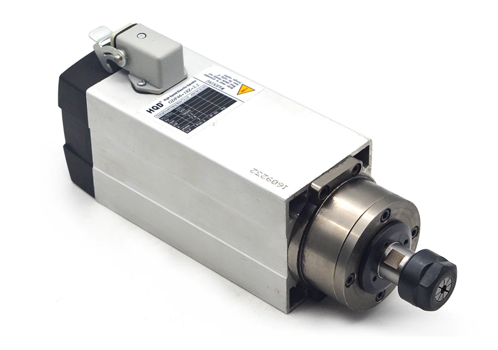 Hqd шпиндель 2.2KW фрезерный станок с ЧПУ мотор шпинделя 220V 7.8A 300HZ ER20 воздушный охлаждающий шпиндель без сиденья для фрезерный станок с ЧПУ