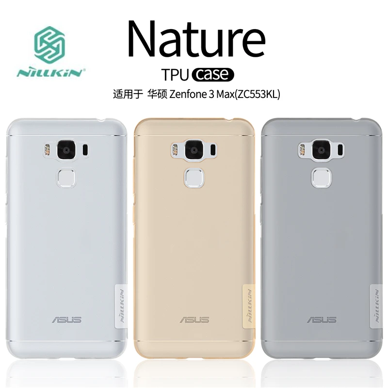Чехол для Asus Zenfone 3 Max ZC553KL оригинальный прозрачный мягкий силиконовый чехол Nillkin