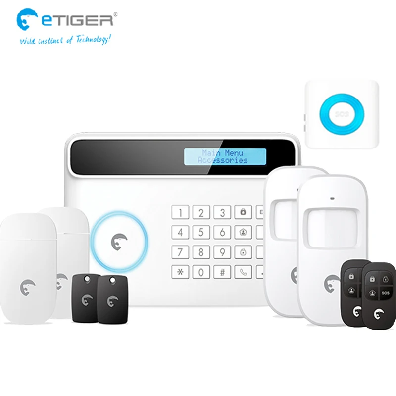 Большая Прозрачная система сигнализации e tiger для ios и android|system alarm|system securitysystem android