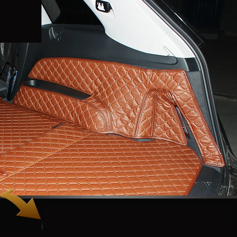 Волокна кожи багажник автомобиля коврик для audi Q7 2008 2009 2010 2011 2012 2013 rs q7 автомобильные аксессуары