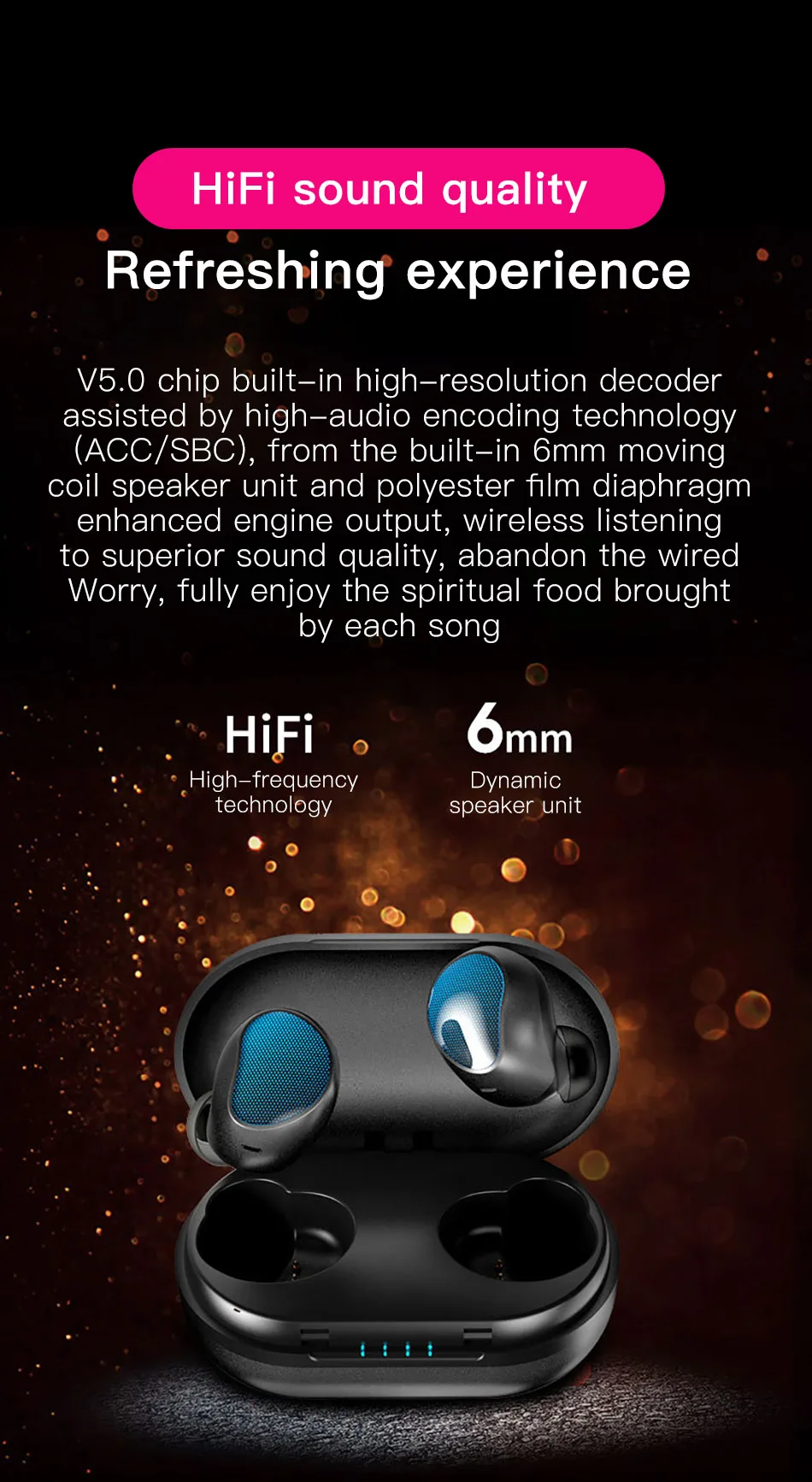ACCEZZ TWS Bluetooth наушники 5,0 Беспроводные Наушники Hi-Fi стерео сенсорное управление гарнитура IPX5 Водонепроницаемый для iphone Xiaomi телефон