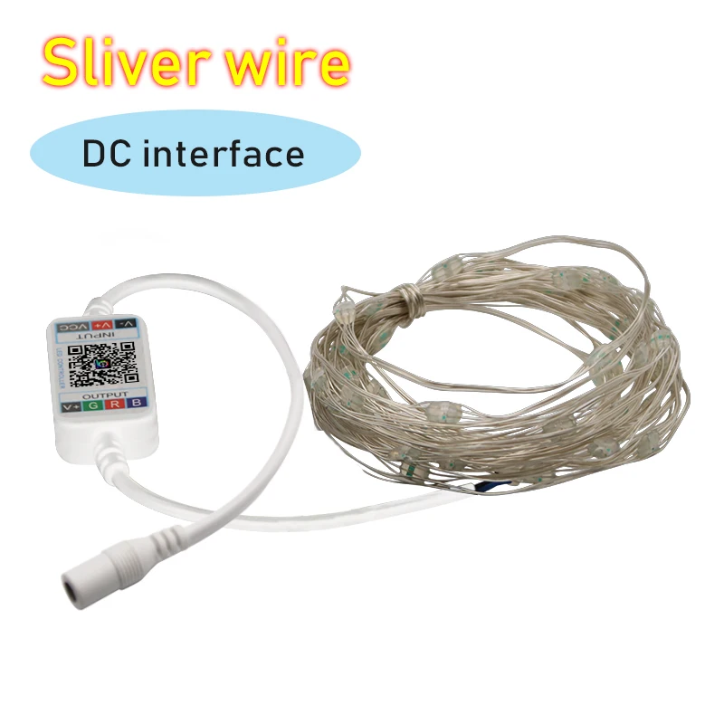 White DC Plug 1 м-10 м, декоративный светодиодный светильник, гирлянда, сказочные огни для улицы, для дома, вечерние, декоративный, гирлянда, светодиодный, гирлянда, украшение для рождественской елки - Испускаемый цвет: White DC Plug