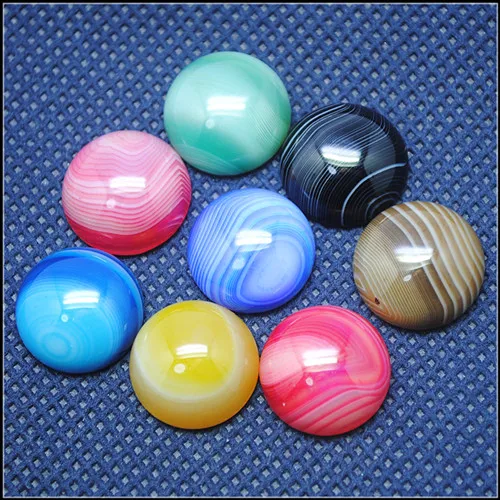 

10PCS Natural gem stone cabochons size 16mm top good quality for charming mens rings making accessories round shapes CABS