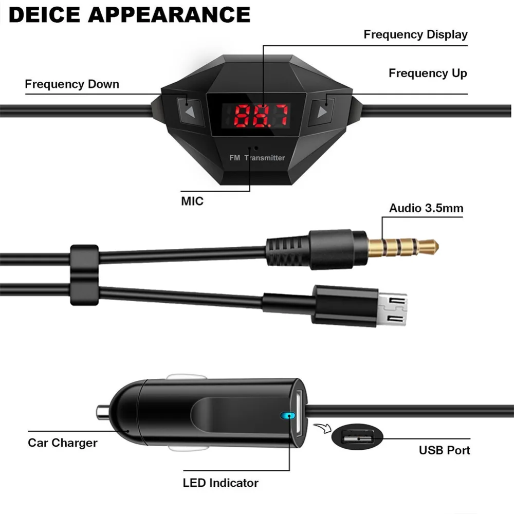 2017 Лидер продаж автомобиля музыкальный плеер FM Трансмиссия Car Kit Зарядное