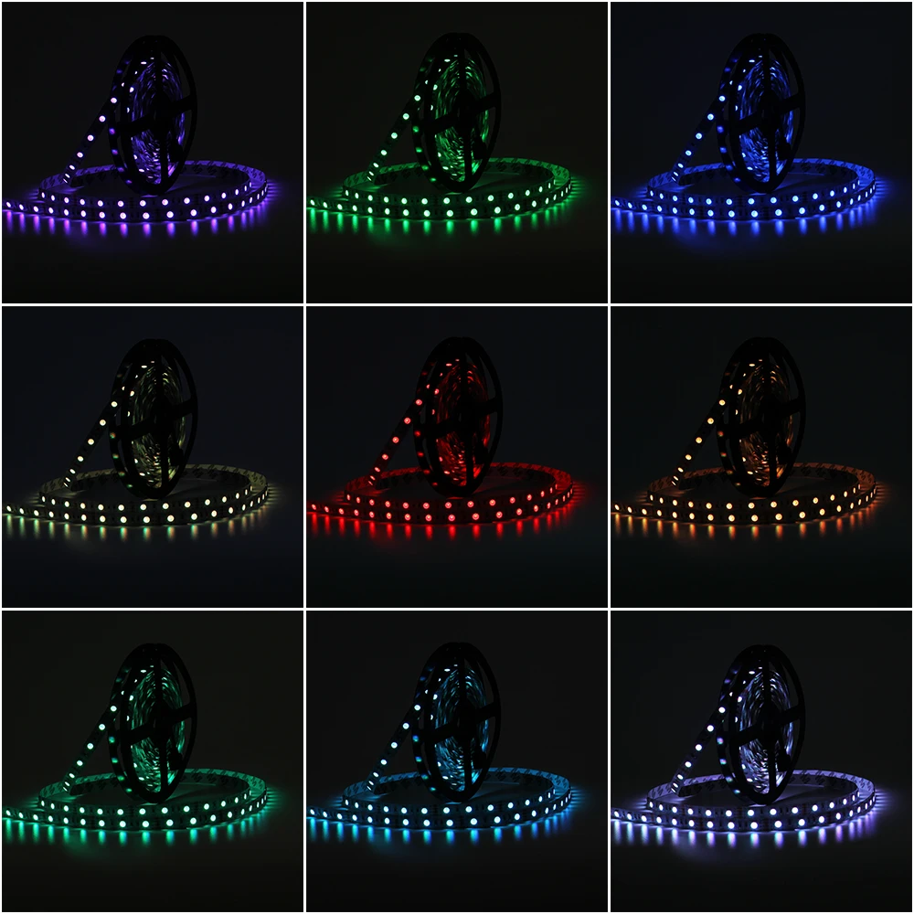 DC12V 5050 RGB Светодиодные ленты комплект 60 Светодиодный/m 5 м IP20 без Водонепроницаемый