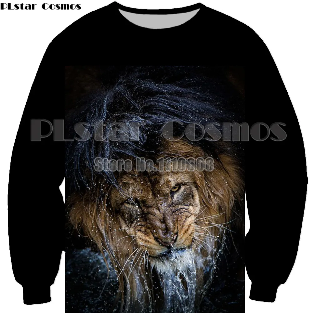 Лидер продаж модный мужской/Женский свитшот PLstar Cosmos с принтом молнии и Льва