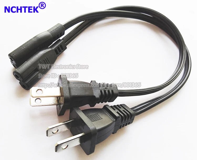 Кабель питания для путешествия камеры США 2 контактный штекер IEC 60320 C7 провод