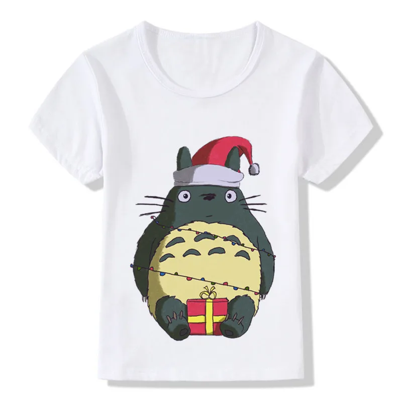 Детский Рождественский подарок Totoro дизайнерская забавная футболка детская