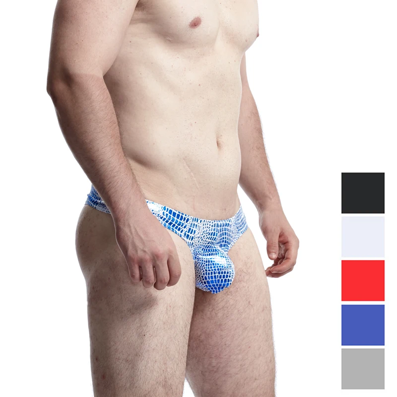 Мужское нижнее белье Jocks сексуальные стринги из змеиной кожи мужские