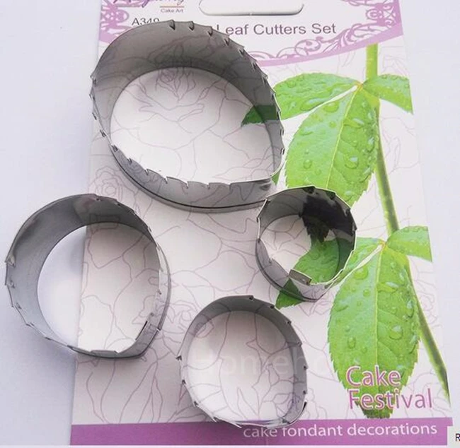4 шт./лот набор резаков для торта в виде розовых листьев 5 6 2 см форма выпечки форме