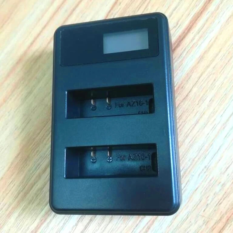 Фото Двойное зарядное устройство LCD для аккумуляторов Xiaomi YI 2 4K+ Lite AZ16-2/AZ16-1, для экшн-камер Yi, зарядка аккумуляторов 1200 мАч №4