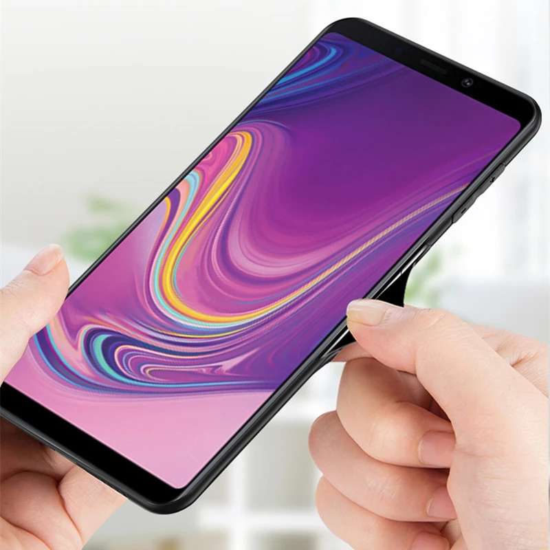 Стеклянный чехол Suntaiho для Samsung Galaxy A9 2018 lite S8 S9 plus Note 9 задняя крышка из ТПУ с краями