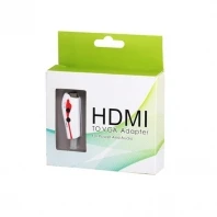 Адаптер HDMI штекер VGA Женский белый и черный цвет с питанием от USB аудио видео|vga