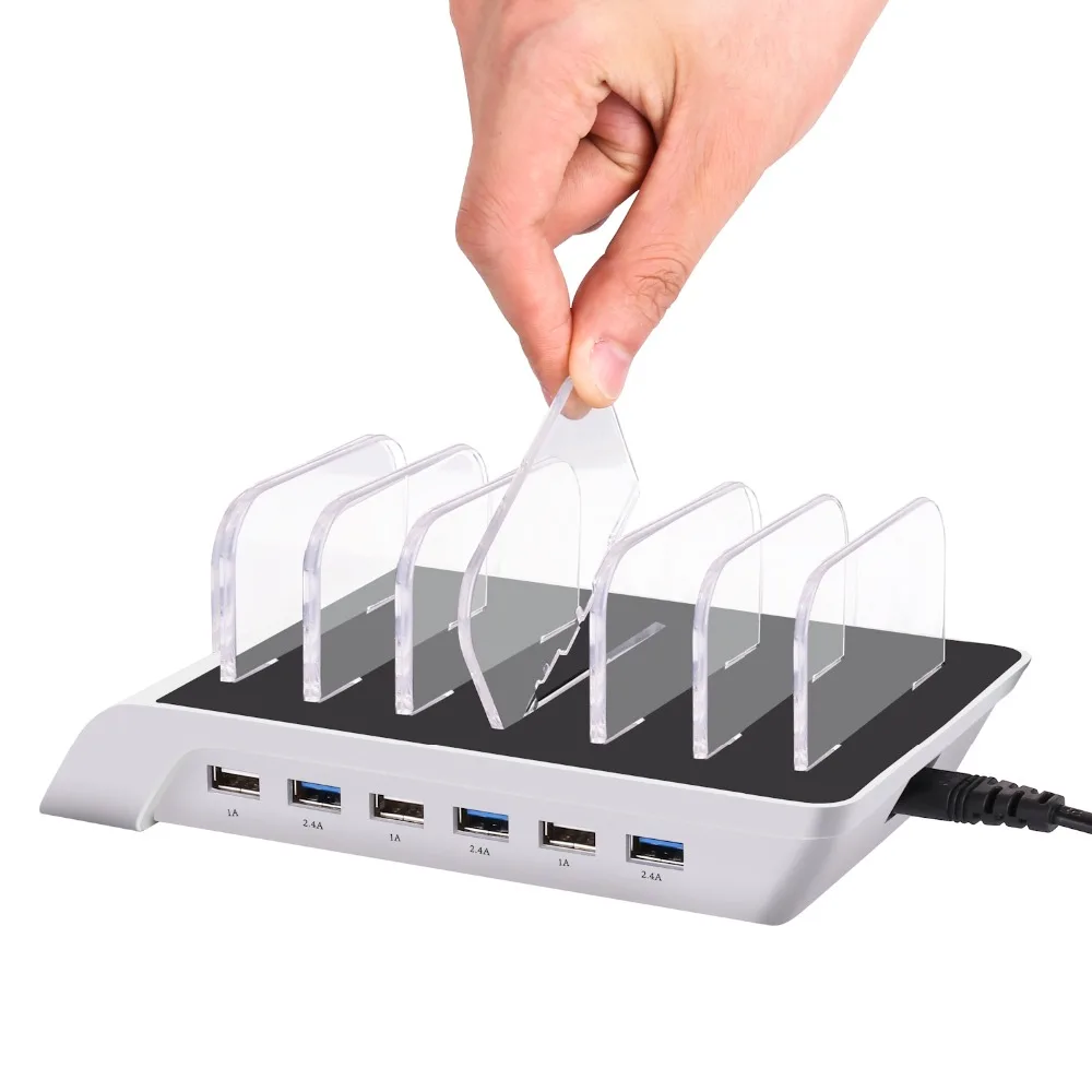 Новая 6 портовая зарядная станция USB многофункциональное зарядное устройство