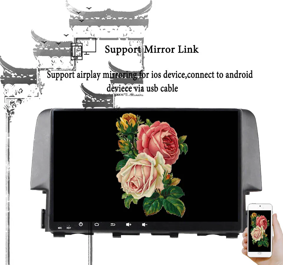 Восьмиядерный 4 ГБ android 9 0 автомобильный dvd gps плеер для honda civic 2016 2017 2018 кассета + 64 с