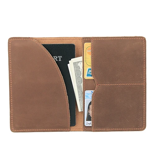 8435BR Dark brown WERICHEST мужские кошельки из натуральной кожи обложка паспорта Кошелек Мужской винтажный Чехол для паспорта из воловьей кожи бренд Billetera Hombre - Цвет: 8435BR Dark brown