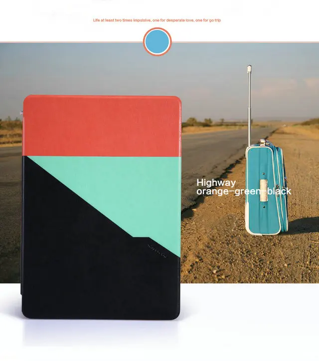 Highway Чехол для IPad Mini 1 2 3, Nillkin Smart Магнитный кожаный чехол тонкий Авто Режим сна/Пробуждение противоударный Бренд защитные оболочки для путешествий - Цвет: Highway