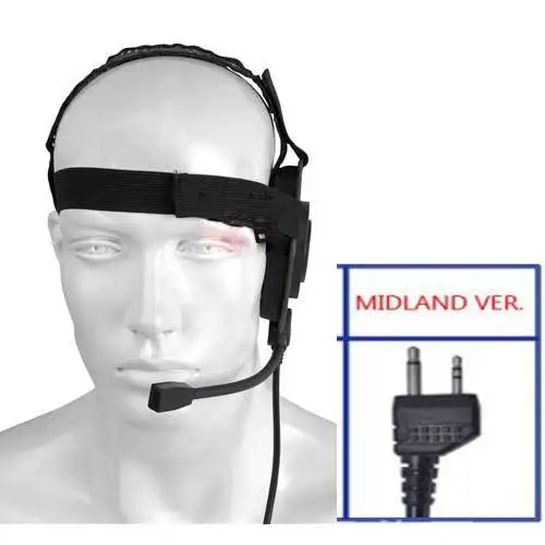 MIDLAND Тактическая гарнитура Bowman Elite II с U94 PTT для Kenwood Motorola Icom 2 Pin Midland Walkie Talkie радио военные гарнитуры ptt - Цвет: MIDLAND