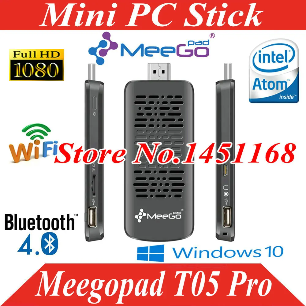 Мини ПК Meegopad T05 Pro мини Intel Atom Z3735F четырехъядерный Windows 10 2 4G Wi Fi Bluetooth Гб 32 ГБ умный