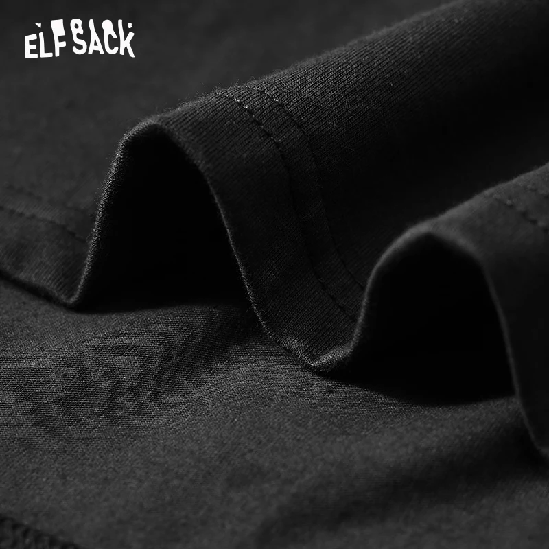 Женские винтажные платья из хлопка ELF SACK, черное повседневное праздничное платье А-силуэта без рукавов, с круглым вырезом и принтом, длиной до середины голени, для лета