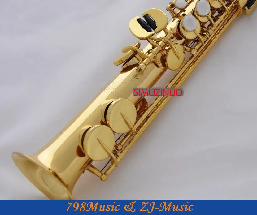 Профессиональный электрофорезный Золотой ЭБ сопранино саксофон sax с низким ВВ на