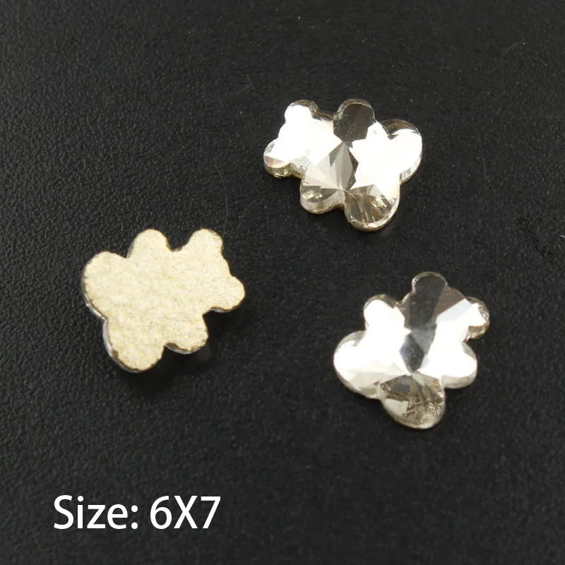 Bear 6x7mm Горячая Распродажа украшение для ногтей ювелирное изделие на ногти стразы кристаллы дизайн ногтей искусство стразы 34 стили Необычные хрустальные камни 30/100 шт для 3D нейл-арта украшения - Цвет: Bear 6x7mm
