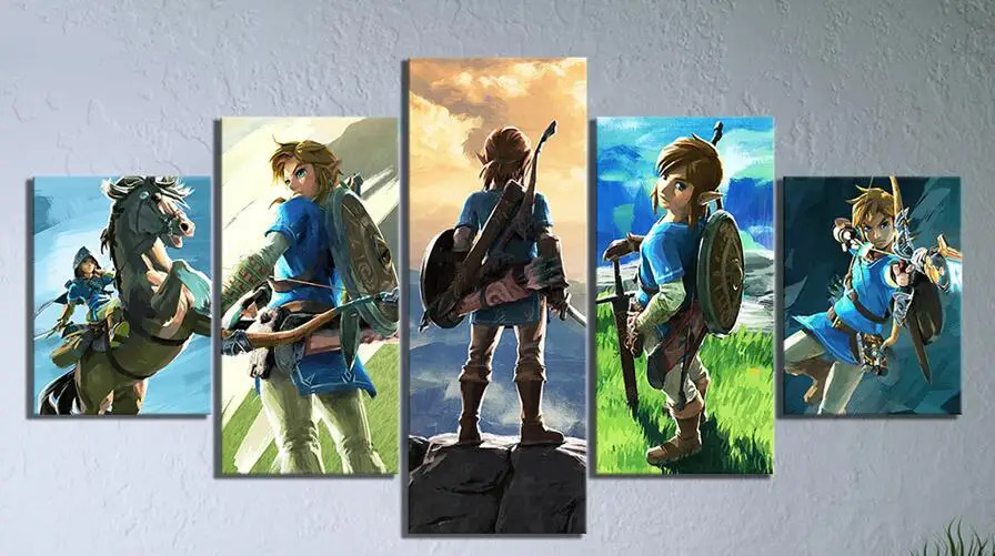 Style B 5 шт. diy Алмазная картина Legend Of Zelda Алмазная вышивка полный квадрат/Мозаика из круглых бриллиантов кристальная живопись Декор LG2960 - Цвет: Style B