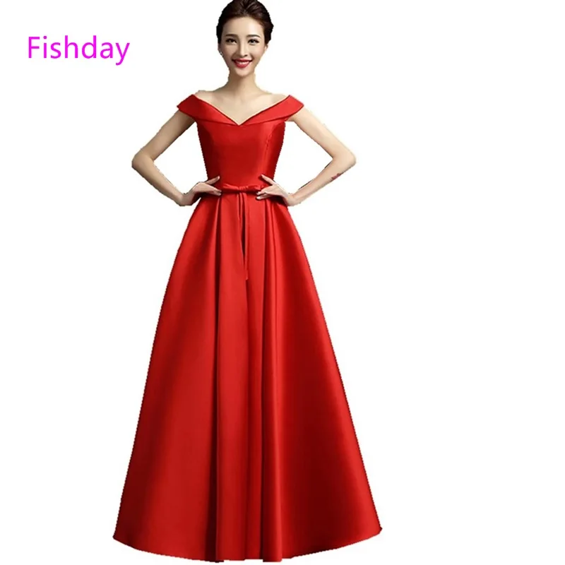 Fishday элегантное вечернее платье вечерние атласные женские vestido de festa longo longue