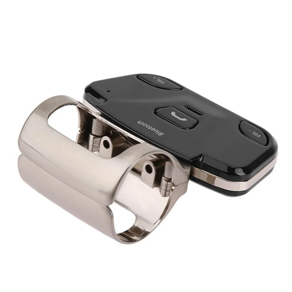 Bluetooth Handsfree автомобильный комплект беспроводной Bluetooth приемник телефон MP3 музыкальный плеер зажим рулевого колеса Громкая связь с автомобильным зарядным устройством