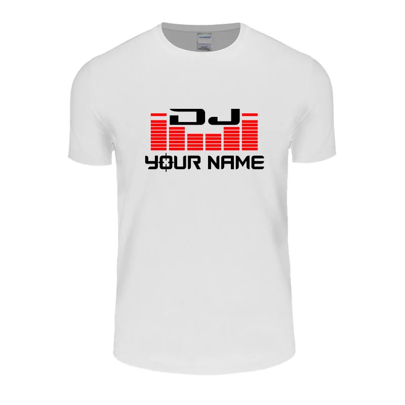 1 DJ ваше имя Мужская футболка с принтом на заказ Camiseta Hombre хип-хоп модная мужская хлопковая Повседневная футболка с коротким рукавом размера плюс - Цвет: 1