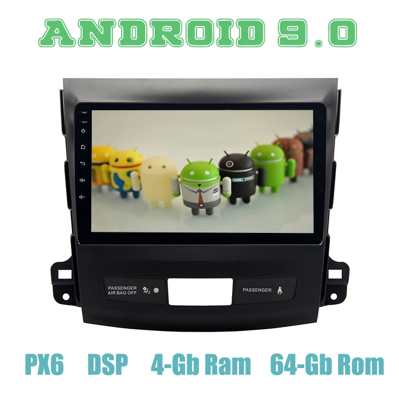 9 &quotIPS PX6 Android 0 Автомобильный GPS радио плеер для mitsubishi outlander 2007 2012 с DSP 4 + 64 Гб Авто