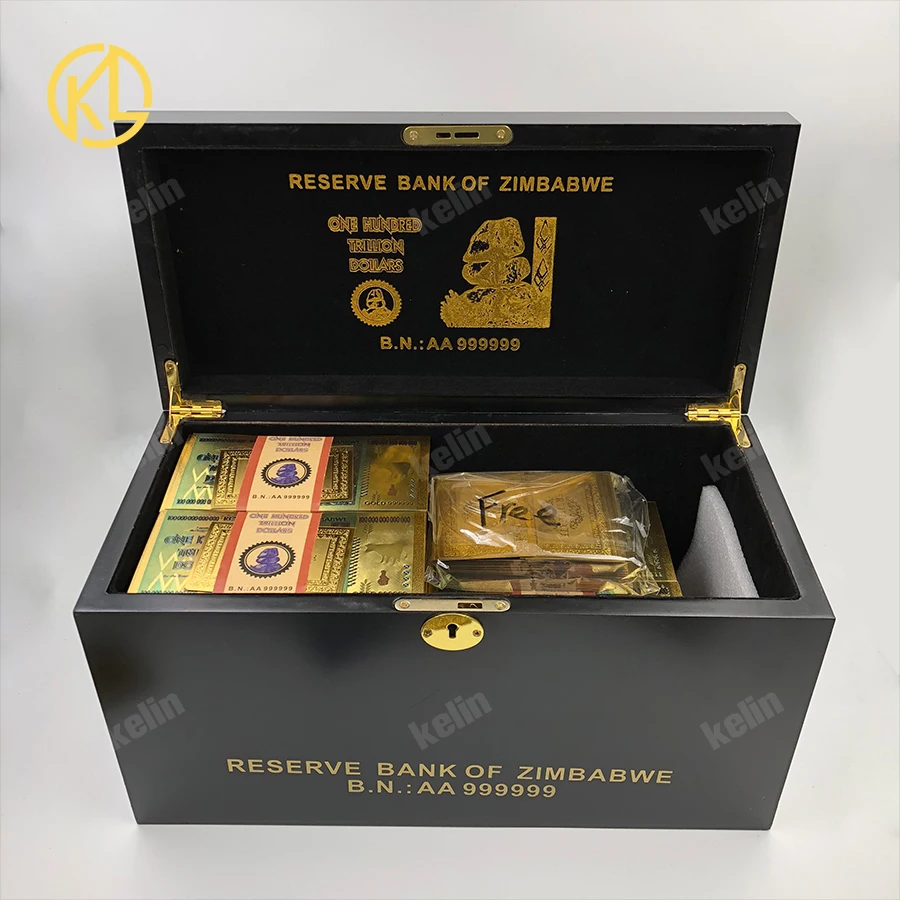 Бесплатная доставка 1000 шт./лот сто триллионов долларов Зимбабве Золотая банкнота