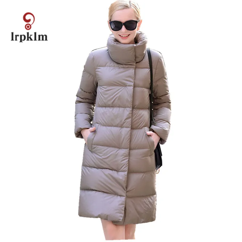 Женский пуховик PQ087 зимний длинный с воротником стойкой|coat down|coat fashioncoats coats |