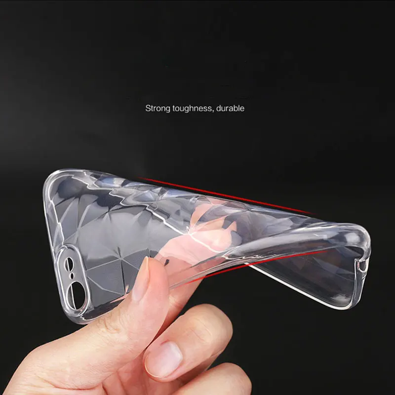 3D Алмазный Роскошный прозрачный мягкий чехол из ТПУ для iPhone 5 5S 6 S 7 8 Plus X Bling задняя