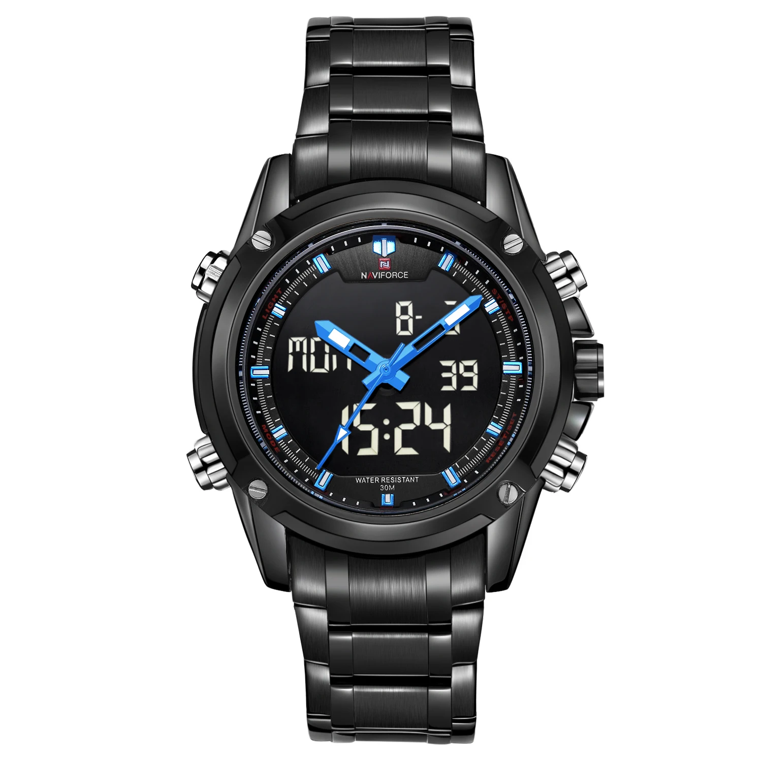 NAVIFORCE часы Мужские лучший бренд класса люкс цифровые аналоговые спортивные наручные часы военные из нержавеющей стали мужские часы Relogio Masculino