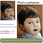 Масляные картины ручной работы на холсте, на заказ, картина на заказ, картина маслом для портрета с фото, настенное искусство для декора гостиной