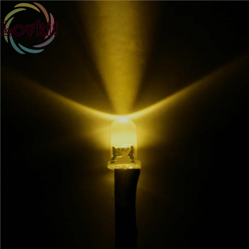 20X5 мм круглый Топ 12 В Предварительно проводной резистор теплый белый светодиод DC