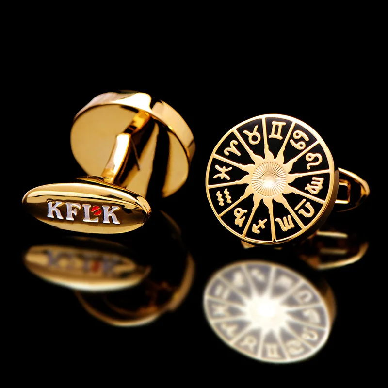 Элитная рубашка Kflk запонки для мужчин подарок бренд манжеты Кнопка Созвездие