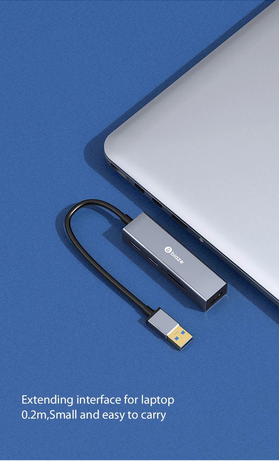 Biaze usb-хаб 3,0 высокоскоростной 3 порта разветвитель usb-хаб адаптер SD карта TF кард-ридер для ПК ноутбук USB 3,0 концентратор