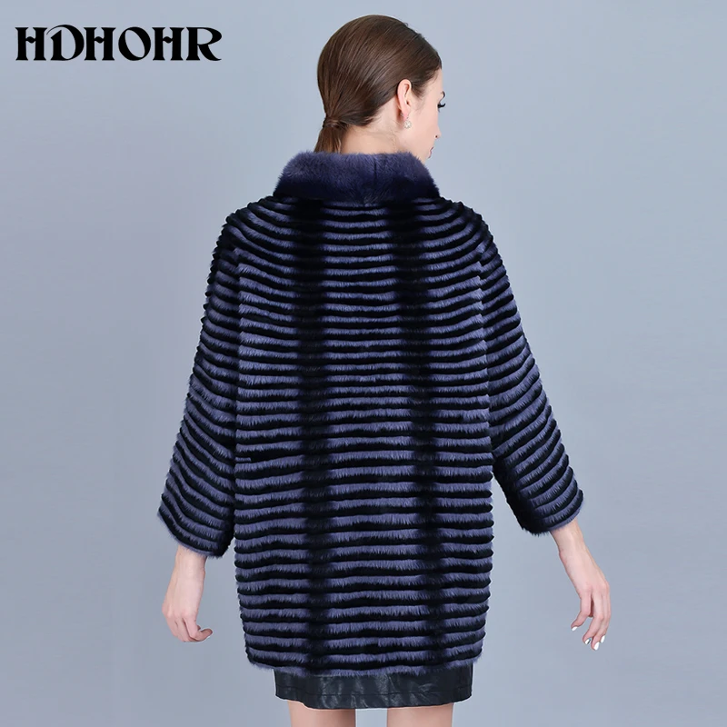 Новинка 2021 женские меховые пальто HDHOHR из натуральной норки Теплые Натуральные