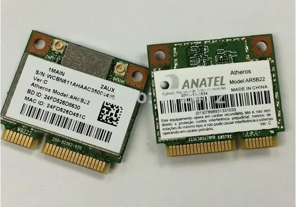 ,      Atheros AR5B22,  -N + 4, 0  Bluetooth- 300 / 802.11b/G/N