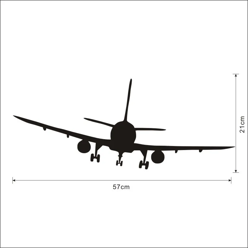 Aircraft Silhouette Stickers Airplane Vinyl Wall Sticker Cartoon Plane Decal for Kids Rooms Nusery Home Decor | Дом и сад