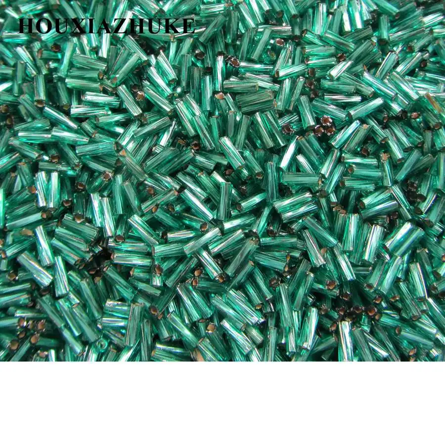 6 mm long silver lined colors glass twisted bugle seed beads for sewing garment decoration | Дом и сад