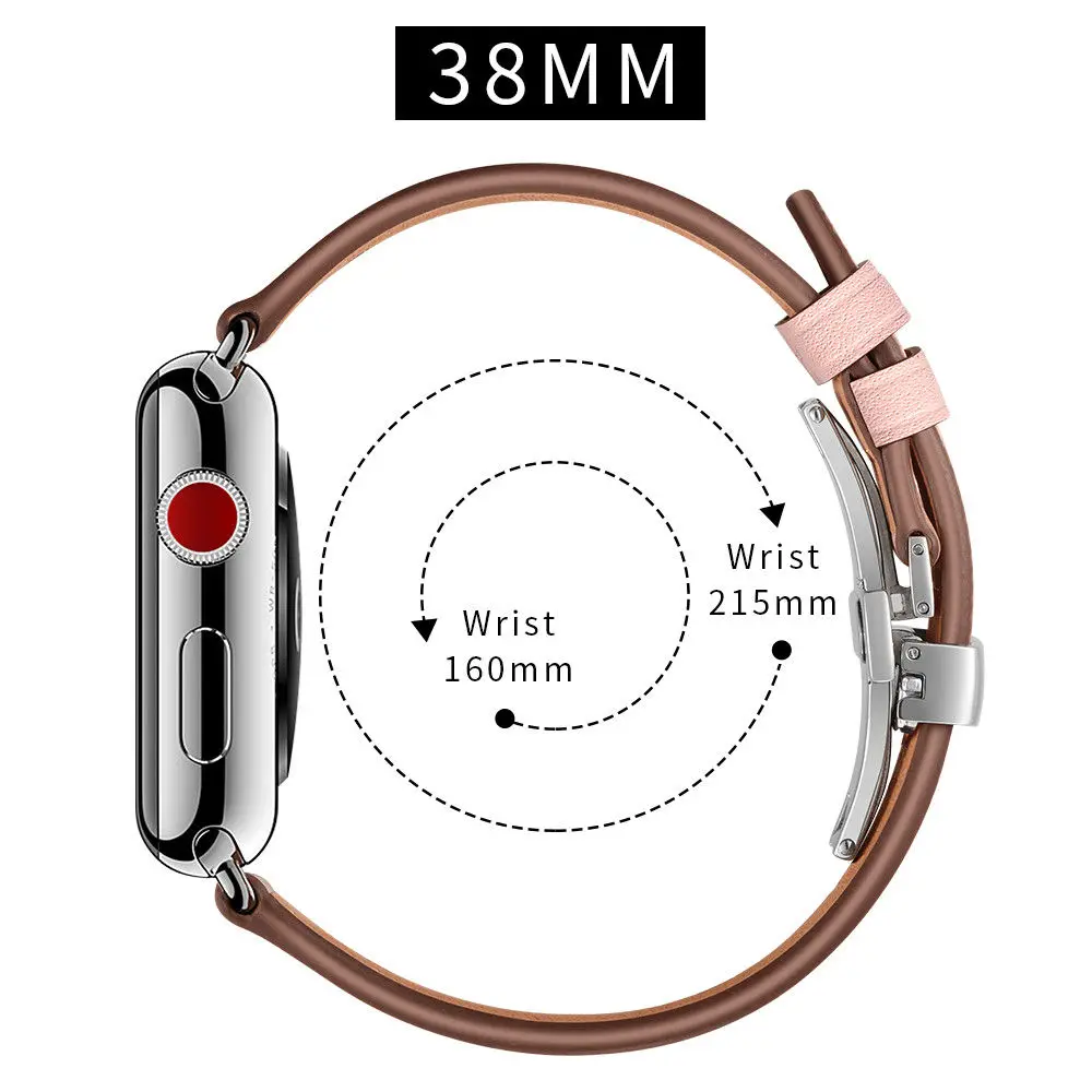 Для наручных часов Apple Watch, версии 5 4 3 2 1 три Цвета бабочка туфли с ремешком и пряжкой, из натуральной кожи, ремешок для наручных часов iWatch, 40/44/38 мм/42 мм браслет ремень