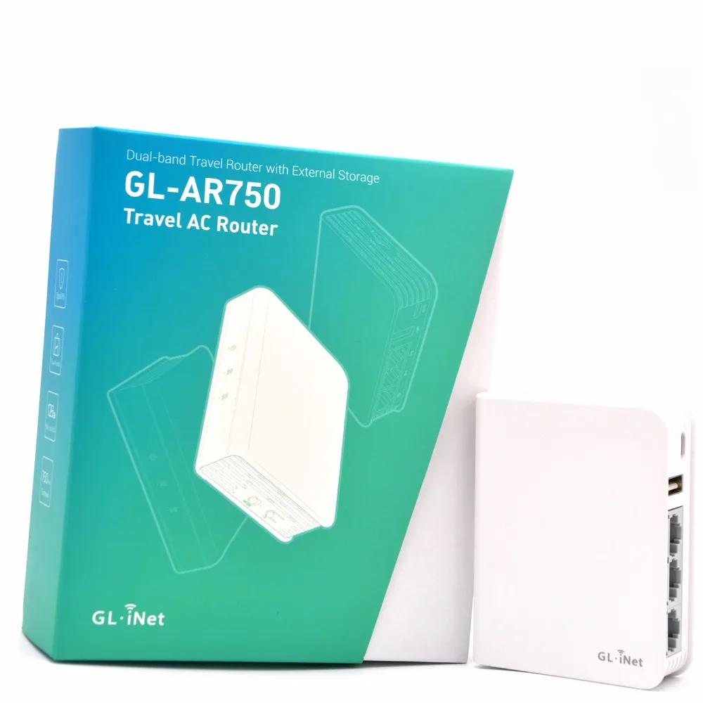 GL. iNet GL-AR750 802.11AC 750 Мбит/с мини беспроводной Wi-Fi маршрутизатор двухдиапазонный openvpn-путешествия 5 ГГц LEDE OPENWRT маршрутизатор USB+ Micro SD слот