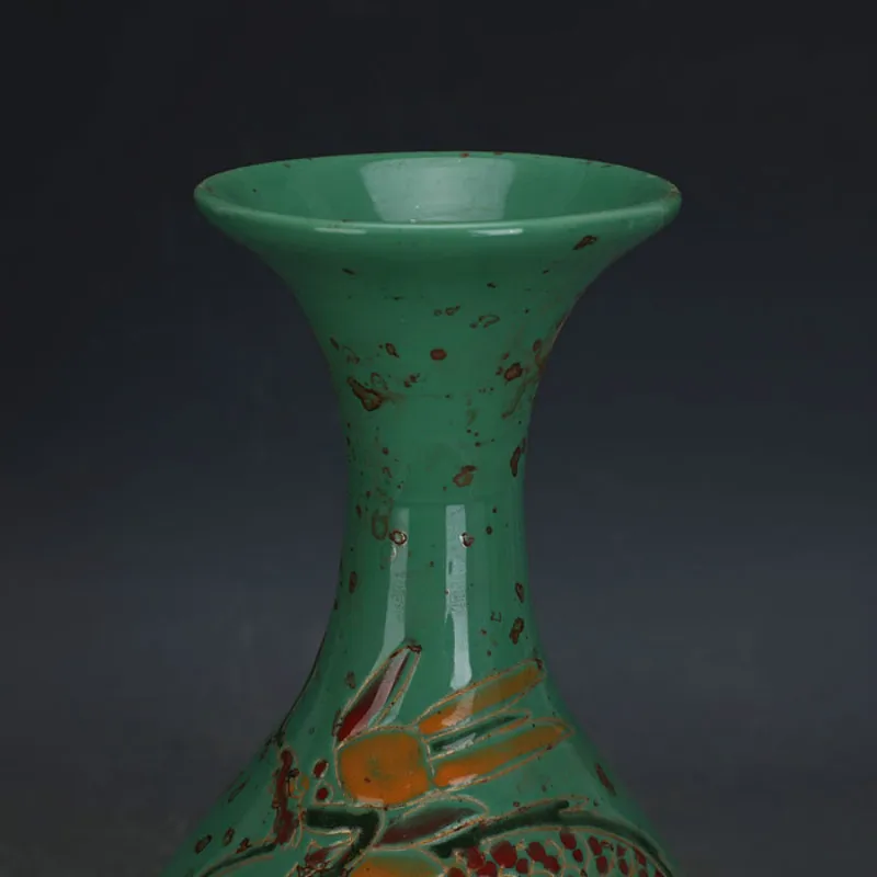Song Dynasty зеленая глазурь ручной работы ДРАКОН фарфоровая ваза старинная имитация