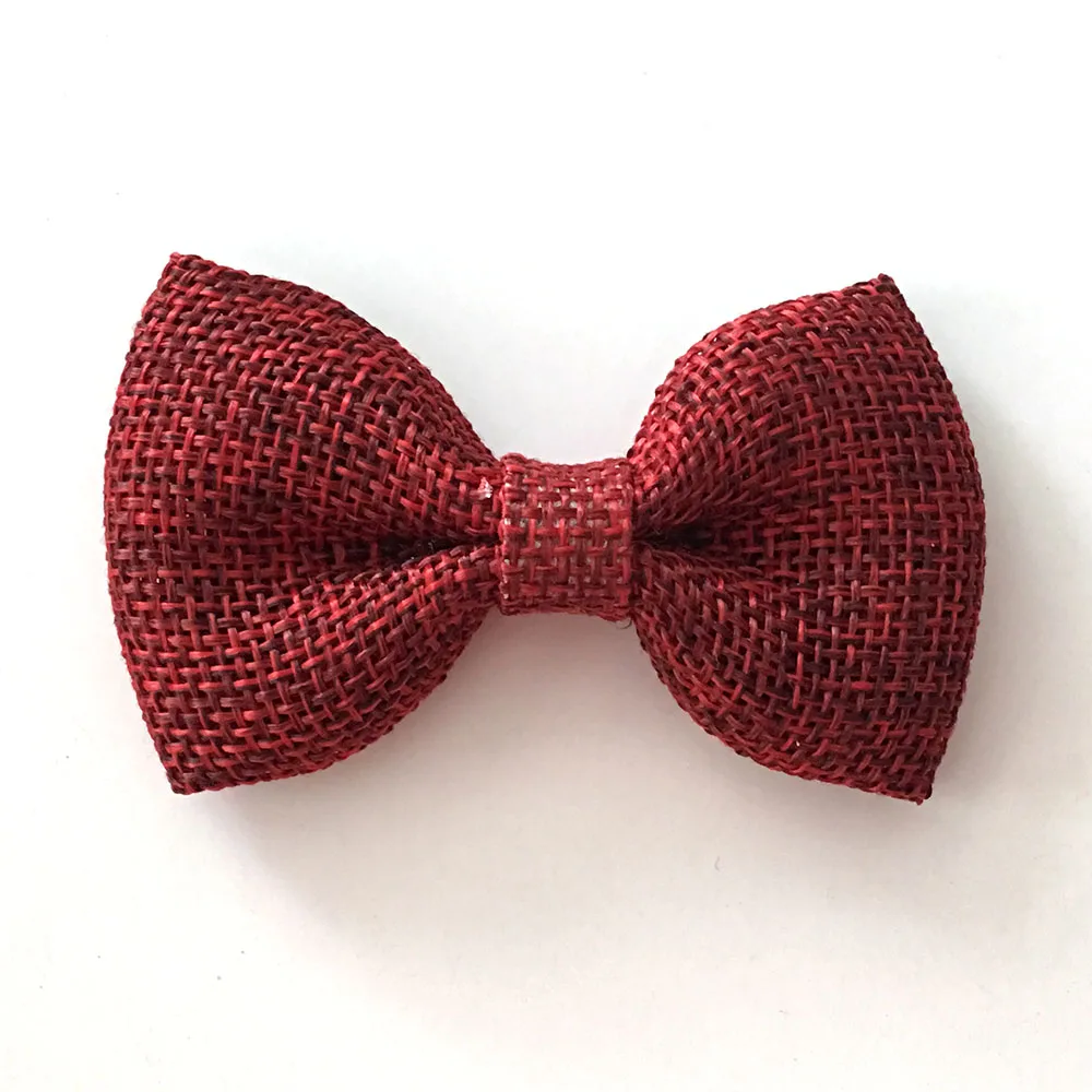 2 8-дюймовые банты для волос из мешковины с зажимами тканевые заколки девочек