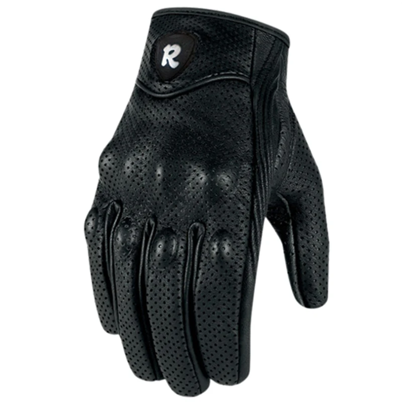 Retro Pursuit Perforated Motorcycle Gloves Motorbike Riding Protective Gears Real Leather Motocross | Автомобили и мотоциклы