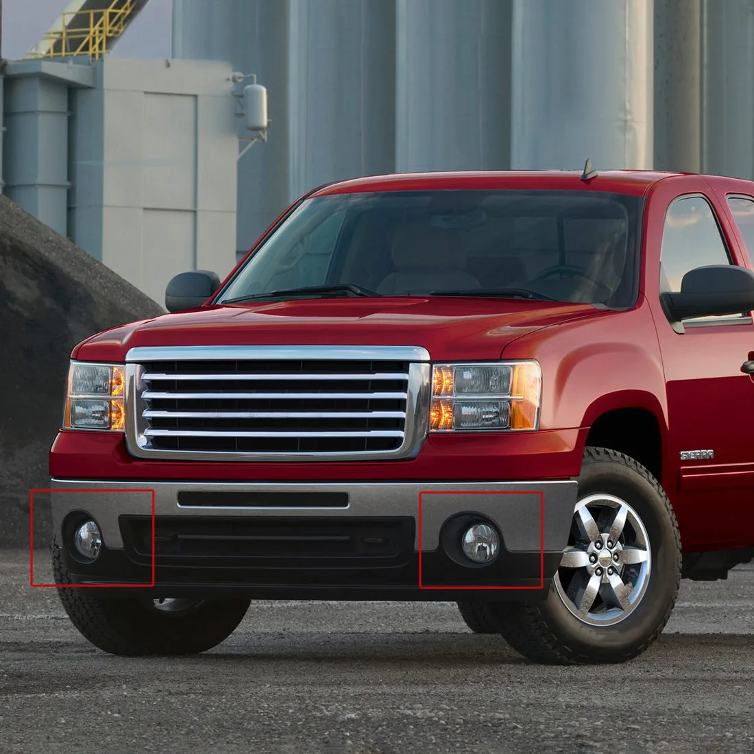 Для 2007 2013 Gmc Sierra прозрачные передние противотуманные фары с лампами пара